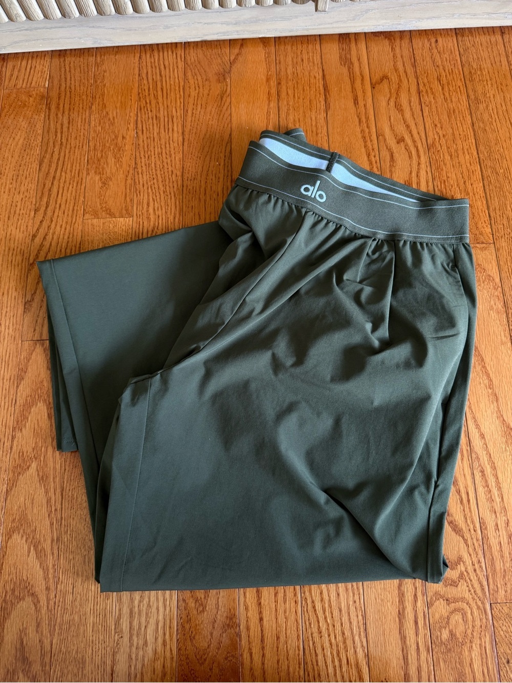 ALO Yoga Olive Green Wide-Leg Pants